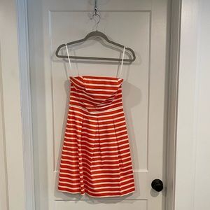 GAP striped strapless dress